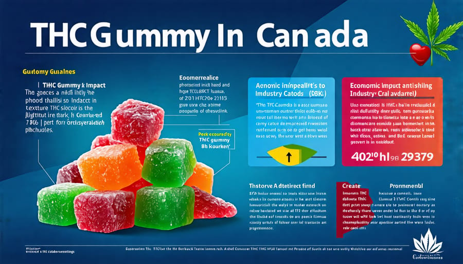 Infographic highlighting the economic contributions of the Canadian THC gummy industry